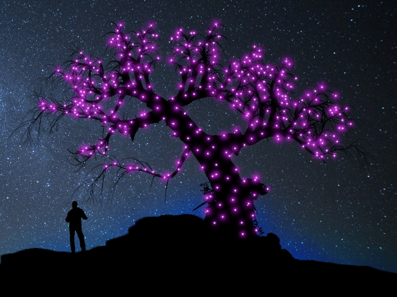 Lights Tree action actions bicolor design fairy fairy lights graphic design graphic art illustration lights photoshop photoshop action