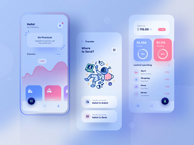 Wale app: A modern looking finance app app finance app illustration ios app design minimal mobile app mobile ui ui visual design wallet app