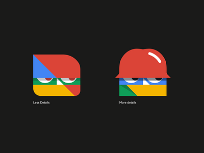 Chrome Incognito icon: More Details Vs Less Details