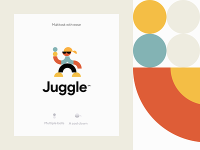 Juggle multitasking app brand identity
