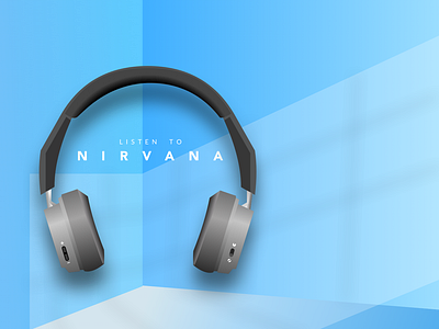 Nirvana design graphic design headphone illustration songs typography vector