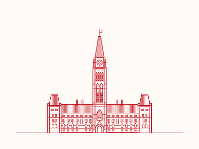 Ottawa Parliament illustration line art ottawa