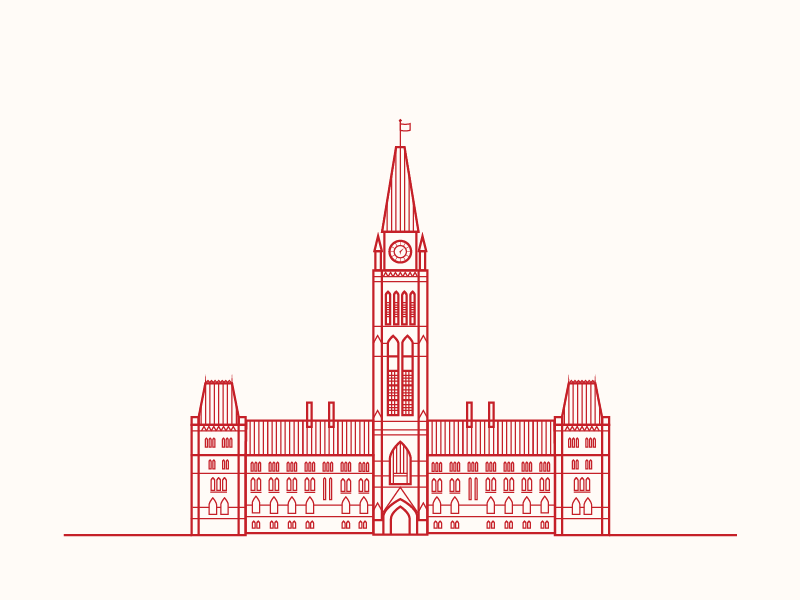 Ottawa Parliament line art illustration ottawa