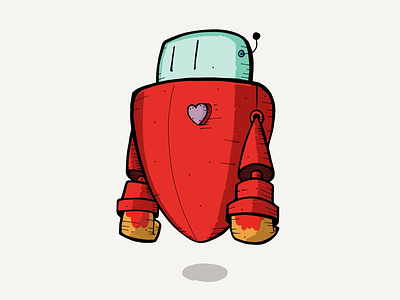 Heartfelt Robot draw hand heart illustration ipad pencil robot
