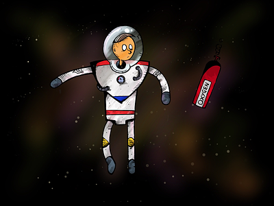 Lost Spaceman 2 draw illustrate ipad lost man pencil procreate space