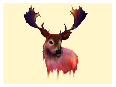 Deer Me deer illustation ipad paint painting pencil