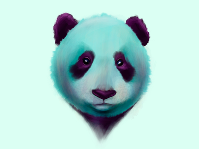Panda animal bear beautiful fantasy ipad pro nature paint painting panda procreate teddy bear watercolor
