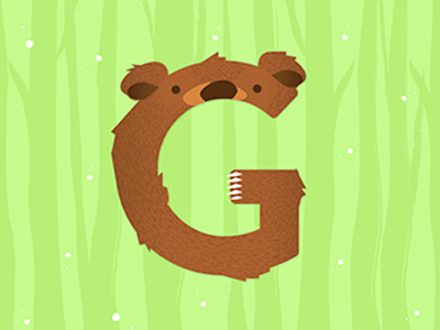 G is for Grizzly 36 days 36 days of type g grizzly illustration type grizzly illustration