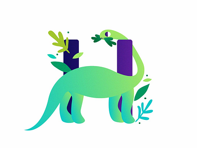 H is an Herbivore 🦕🌿🍃 36 days 36daysoftype dinosaur h herbivore illustration