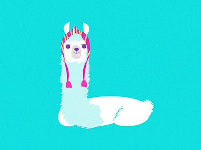 L is a Lama 36 days l 36 days of type animals illustration l lama letter