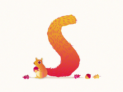 S is a Squirrel 🐿🎂🎉 illustrated illustration letter s squirrel squirrels