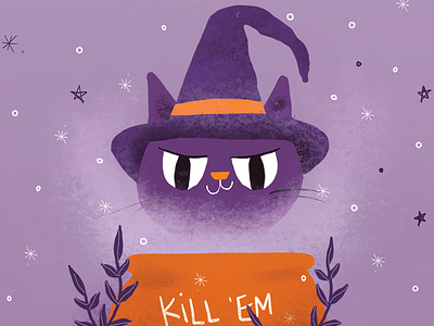 Happy Meowlloween 🎃😼👻 cat cats halloween illustration