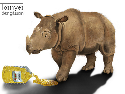 Sumatran Rhino adobe photoshop illustration palm oil rhino sumatran rhino