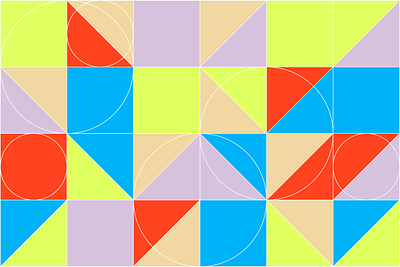 Tiles color color blocking digital drawing illustration line quilt tiles