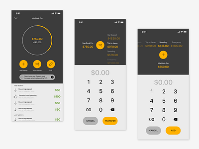 Banking App - Savings Interface