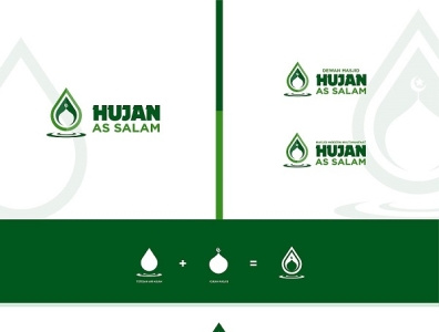 HUJAN icon illustration logo typography vector
