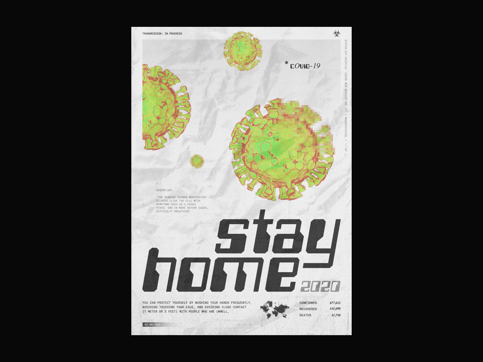 stay home art blender3d covid19 design graphic photoshop poster stayhome virus