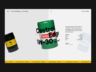 Castrol - Experimental Animation Concept animation concept experience homepage motion slider webdesign website