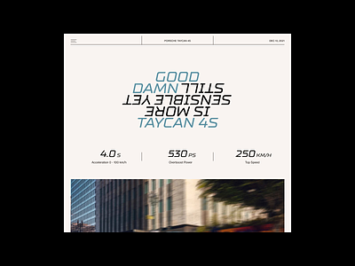 Review - Porsche Taycan 4S app clean concept design interface mobile motion ui ux web