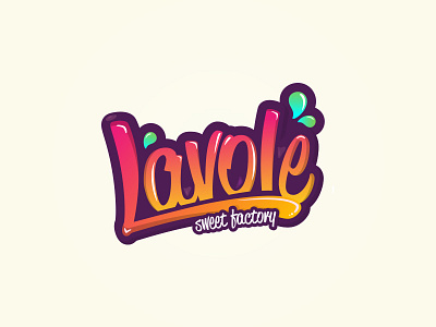 Lavole color factory logo type candy sweet