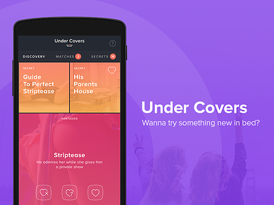UnderCovers - Mobile App app color dashboard design interface love mobile ui ux web