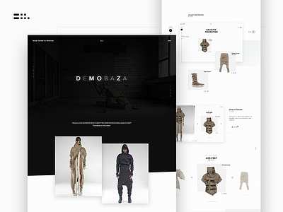 Demobaza Concept - Case Study casestudy concept design fashion interaction interface minimal motion ui ux web