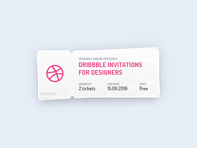 2 Dribbble Invites 2x design designers draft dribbble invites player ticket