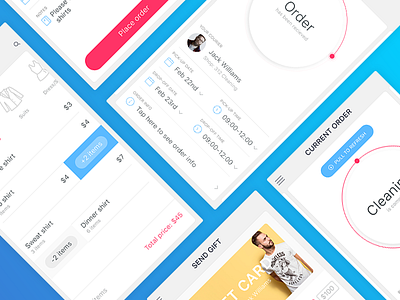 DryButler - Mobile App app clean cleaning design interface ios mobile simple ui ux