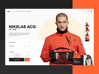 Nike - Concept Design concept design minimal modern nike sport ui ux