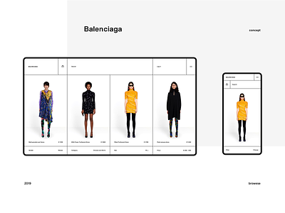 Balenciaga Redesign Concept app balenciaga black commerce concept design fashion minimal online store commerce store ui ux web white
