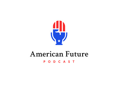 American Future Podcast app branding design icon illustration logo typography ui ux vector web