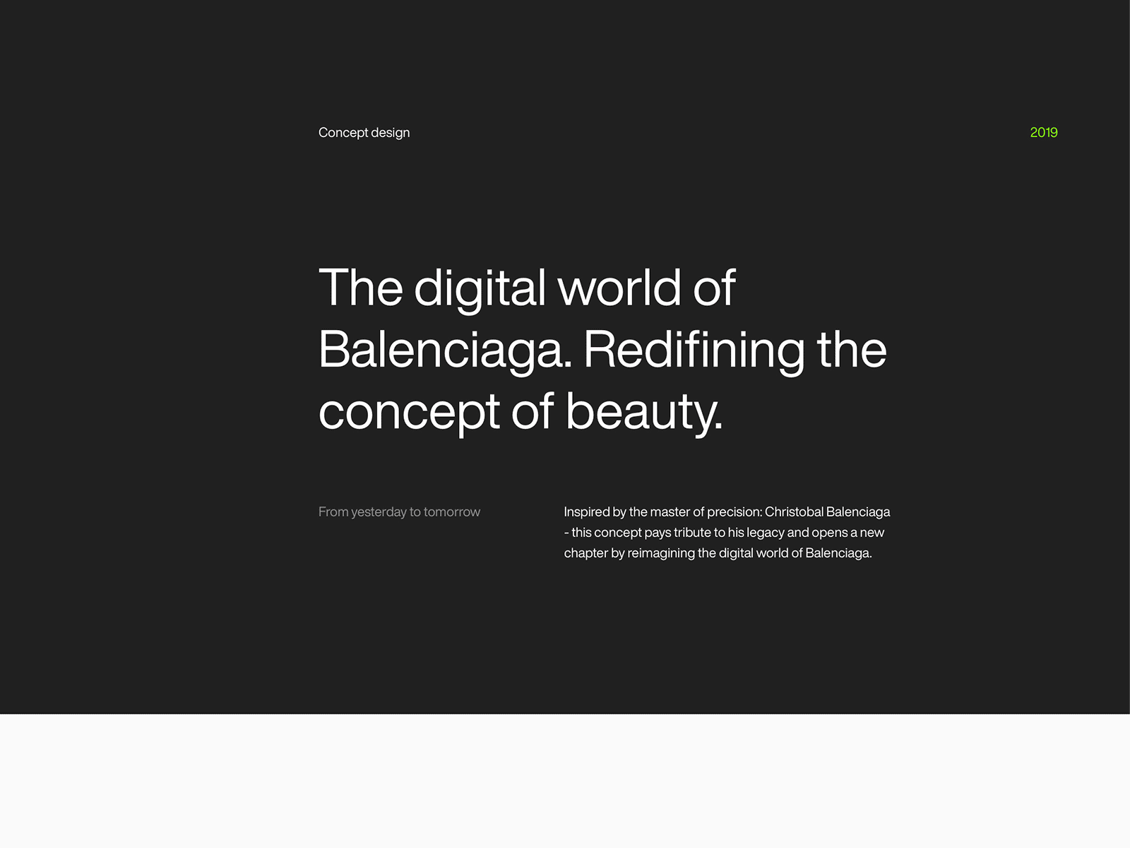 The digital world of Balenciaga - Concept app concept design fashion interface minimal mobile ui ux web