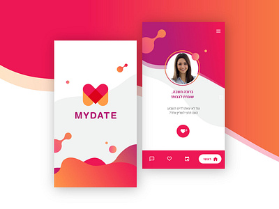 MyDate app dating logo splash screen ui ux ux ui uxui vector web