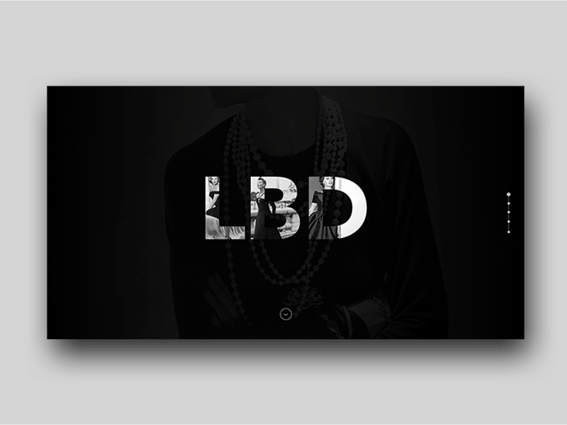 LBD site a little black dress black chanel fashion motion site ui ux webdesig website website design