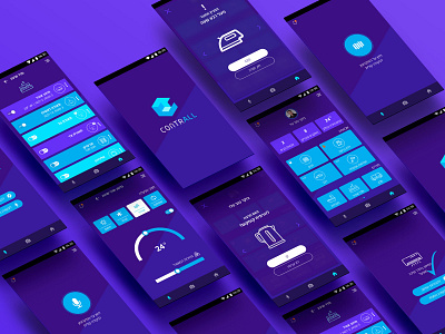 ContrAll app app app design appdesign blue gui interface logo mobile mobile app mobile app design purple smarthome ui uidesign user user experience ux uxui web webdesig