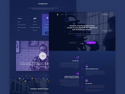 Apollo Group | Landing design app brand design designs illustration ios ui ux web