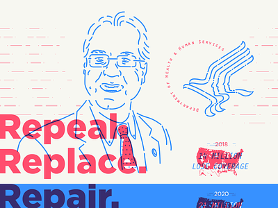 Repeal. Replace. Kick People Off Medicaid. america health care illustration obamacare philadelphia political politics portrait resist usa