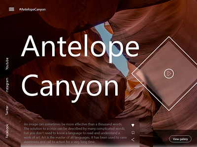 Antelope CANYON animation app branding flat illustration logo ui ux vector web