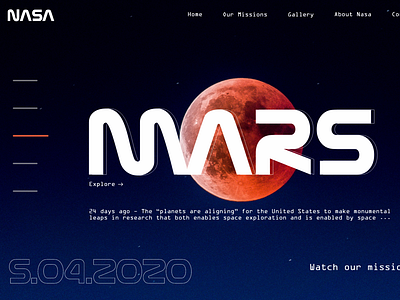 Mars Nasa Landing page