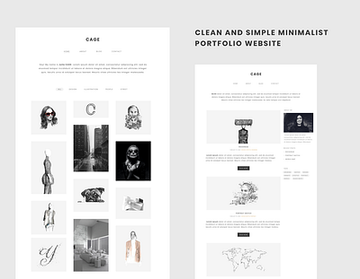 Minimalist portfolio website branding design illustration logo minimal type ui ux vector website