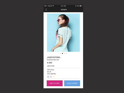 Clientelling App, Product Detail design ui ux