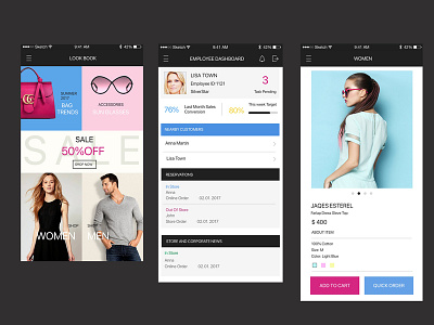 Clientelling App design ui ux