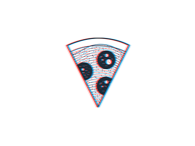 Anaglyph Pizza contest illustration pizza rebound