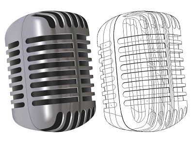 Microphone (work in progress) audio history illustration illustrator microphone vector