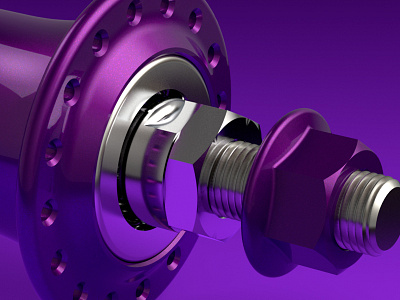 3D model of a bicycle wheel hub