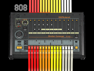 RT-808 3d render 3d rendering 808 808 state dance music electronic music