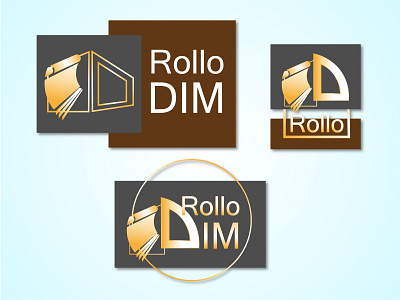 logo Rollo DIM advertising graphic design house logo roleta window дизайн полиграфия