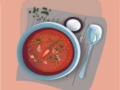 borscht illustration дизайн полиграфия