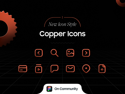 Copper Icons color style figma icon style iconography icons identity ui