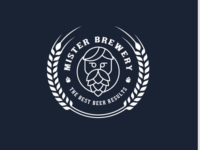 brewery logo design premium vector